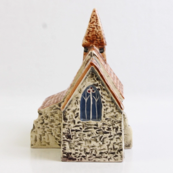 Heritage Houses Village Church with Spire Ceramic Collectible 4"