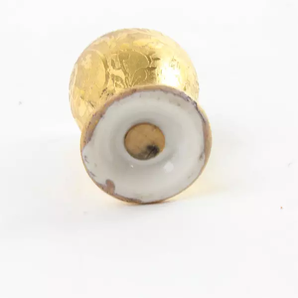 Vintage 2.5" Mini Weeping Salt Shaker 22kt Gold Finish Collectible