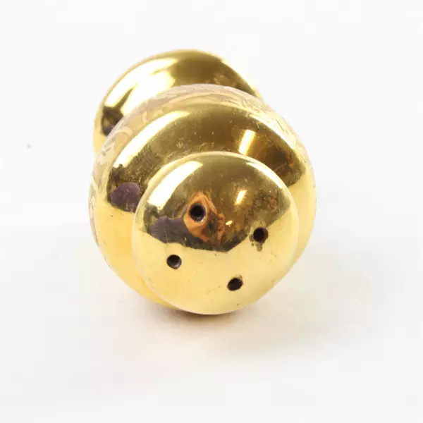 Vintage 2.5" Mini Weeping Salt Shaker 22kt Gold Finish Collectible