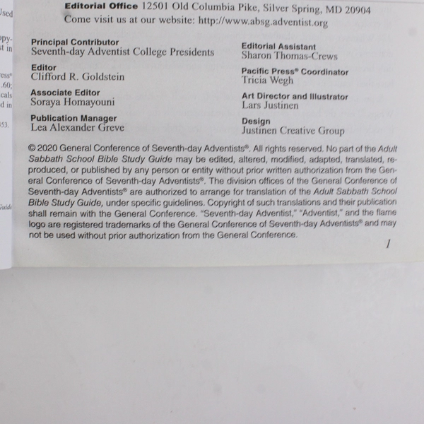 Lot of 2 Adult Sabbath School Bible Study Guides 2020 Education 2021 Isaiah PB