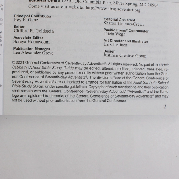 Lot of 2 Adult Sabbath School Bible Study Guides 2020 Education 2021 Isaiah PB