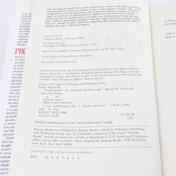 Protein Power: You Can Now Eat... by Michael R. Eades 1996 Hardcover