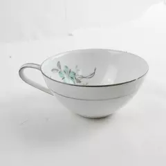 Noritake Lorene 5764 China Cup Blue Black Floral Vintage Teacup