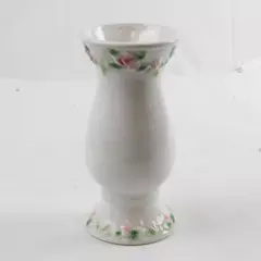 Vintage Porcelain Bud Vase 3D Raised Roses Floral 6.25"