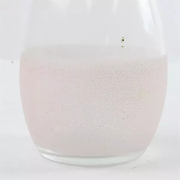 Vintage Bartlett Collins Hand Painted Frosted Bottom Floral Vase 9"