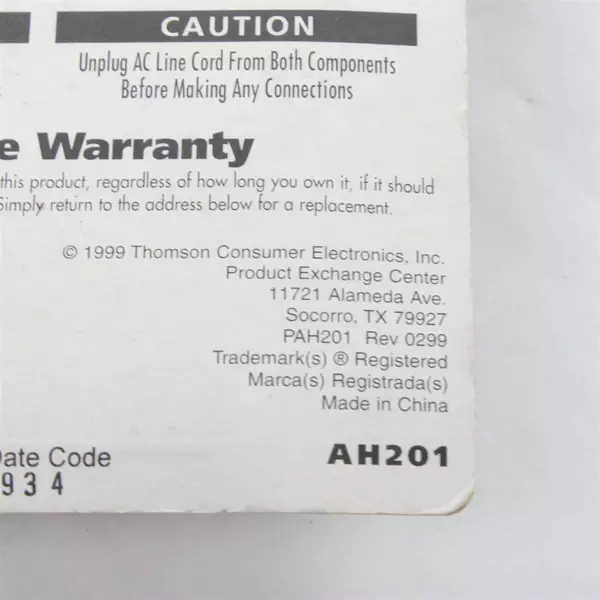 RCA AH201 Audio RCA Y Adaptor