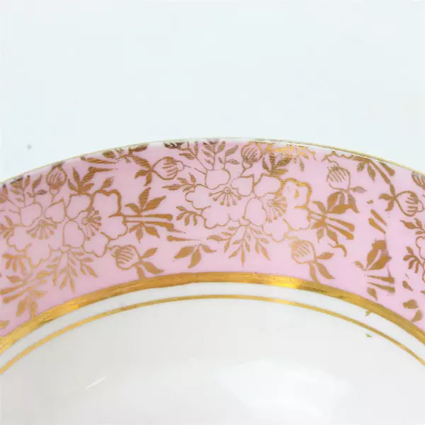 Phoenix Bone China Teacup Pink Floral Gold Rim Vintage 3.75" x 2.5" Used