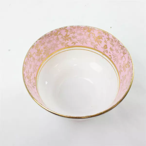 Phoenix Bone China Teacup Pink Floral Gold Rim Vintage 3.75" x 2.5" Used
