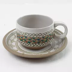 Midwinter Stoneware Coffee/Tea Cup & Saucer 8oz Made in England
