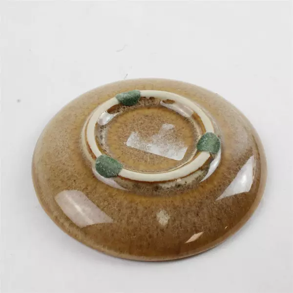 Denby English Stoneware Rams Head Saucer Speckled Brown 3.25in