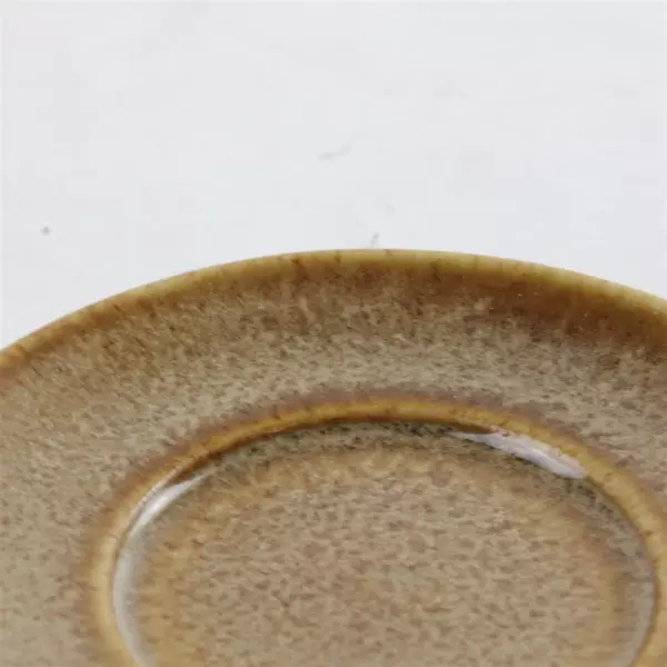 Denby English Stoneware Rams Head Saucer Speckled Brown 3.25in