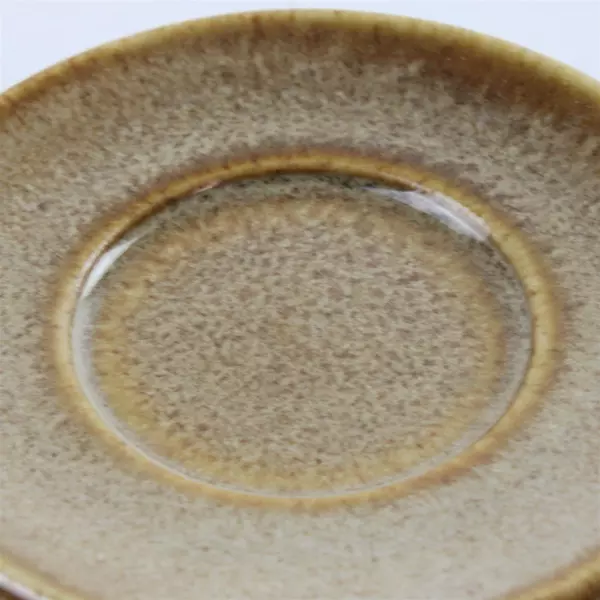 Denby English Stoneware Rams Head Saucer Speckled Brown 3.25in