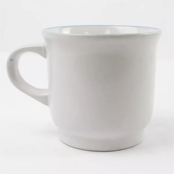 Chantilly Fleur de Lune Stoneware Coffee Cup Mug White Japan Blue Rim