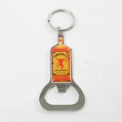 Fireball Cinnamon Whiskey Bottle Opener Keychain Metal Keyring 3.5"