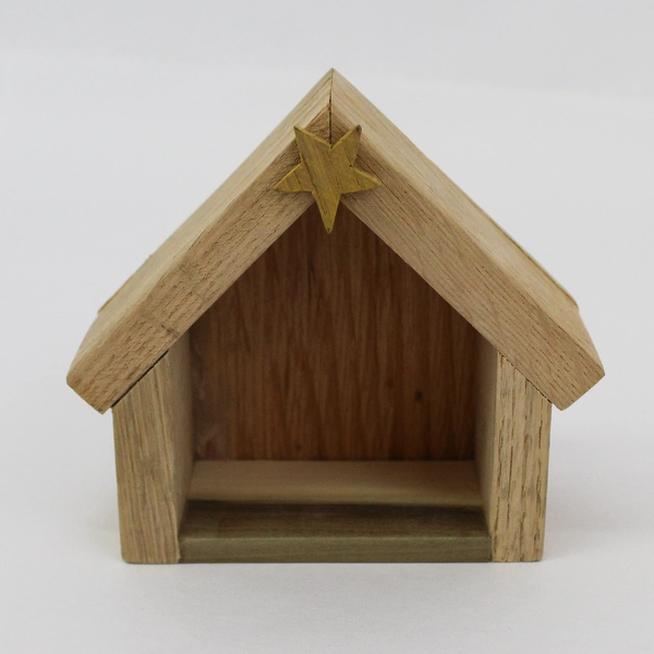 17-Piece Handmade Wood Nativity Set