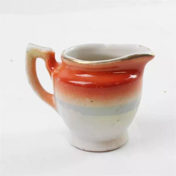 Noritake Japan Hand Painted Tree Meadow Creamer Pitcher Small 2" Vintage