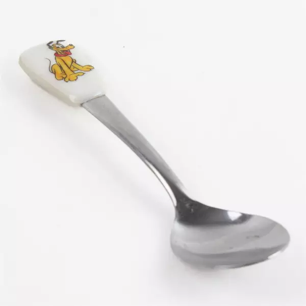 Lot of 5 Kids Spoons Disney Pooh Pluto Dalmatian Donald + Teddy Bear 6"