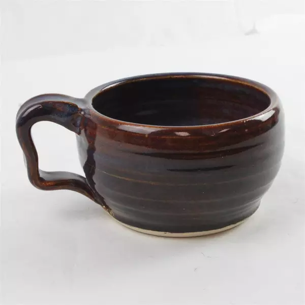 Dark Brown Ceramic Mug Soup Bowl 5.5" x 4" x 2.5" 