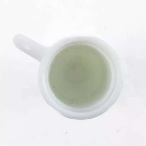 Avon Milk Glass Demitasse Cups Green Toile Victorian Couple 5"