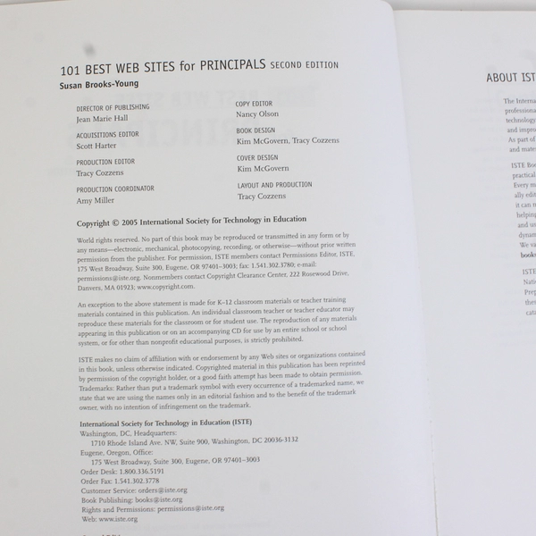 101 Best Web Sites for Principals 2nd Edition by Susan Brooks-Young 2005 PB