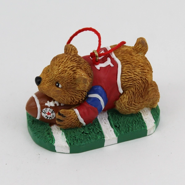 FG Football Bear Christmas Ornament