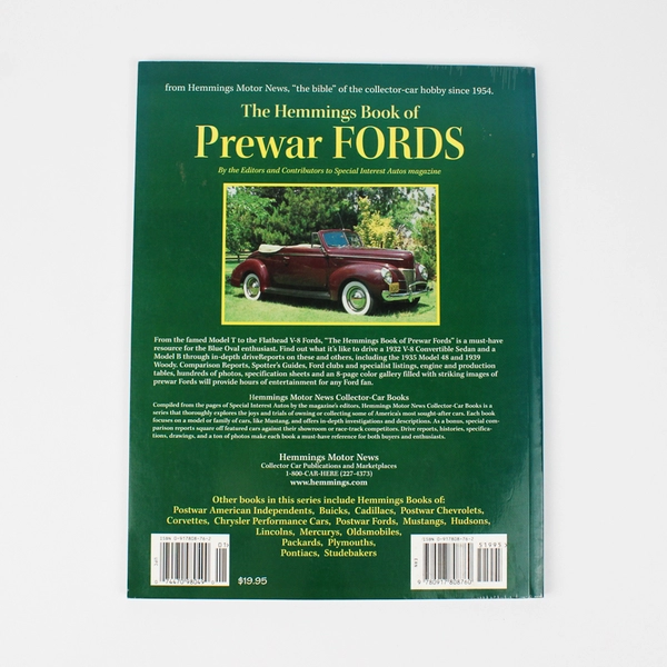 The Hemmings Book Of Prewar Fords 2001 Paperback Book Collector-Car Books