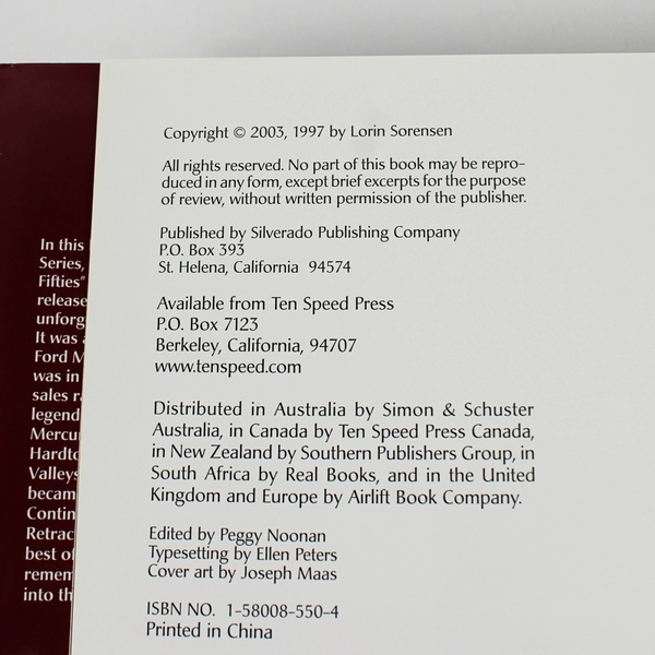 Ford's Golden Fifties by Lorin Sorensen 2003 Hardcover Dust Jacket 