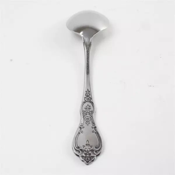 Set of 6 Oneida St. Ives Stainless Oval Soup Spoons 7" 