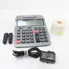 Casio HR-100TM Printing Calculator Tax Exchange w/ Power Cord & Paper