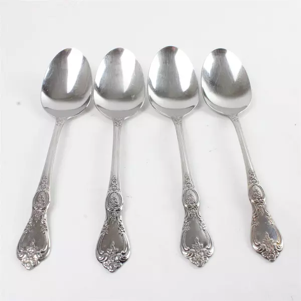 Set of 4 Oneida St. Ives Stainless Tablespoons Serving Spoons 8.25"