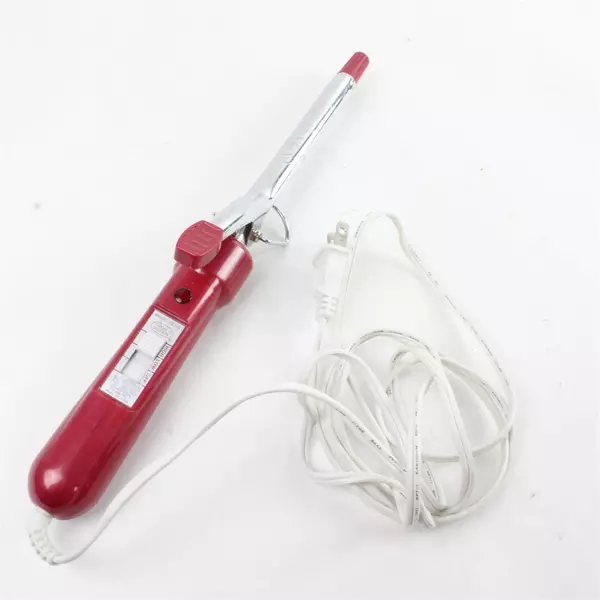 Vintage Vidal Sassoon VS-103 Mini 1/2 Barrel Curling Iron Red Used