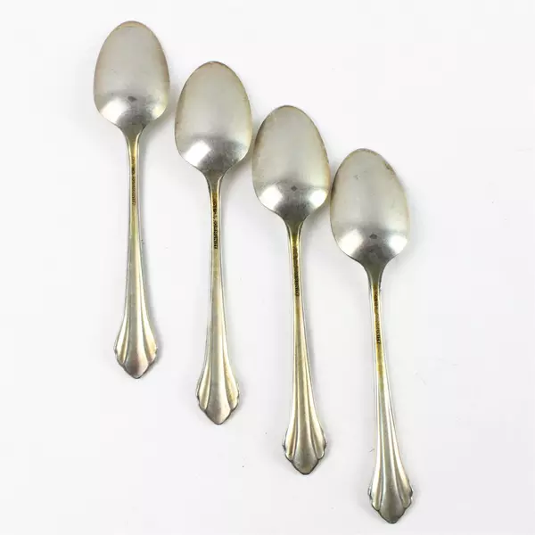 Set of 4 Oneida Bancroft Stainless Teaspoons 6" Classic Pattern