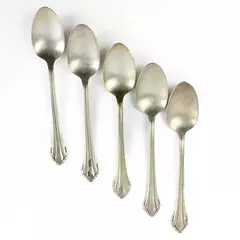 Set of 4 Oneida Bancroft Stainless Teaspoons 6" Classic Pattern