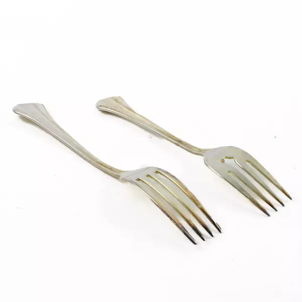 Lot of 5 Oneida Bancroft Stainless Forks 2 Dinner 3 Salad 7.75in Used