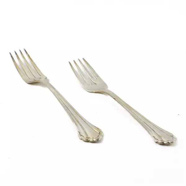 Lot of 5 Oneida Bancroft Stainless Forks 2 Dinner 3 Salad 7.75in Used