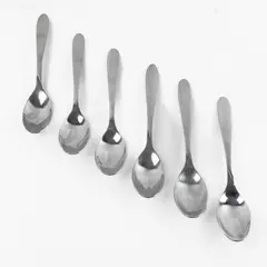 Set of 6 Oneida Tranquility Stainless Oval/Place Soup Spoons 8" 