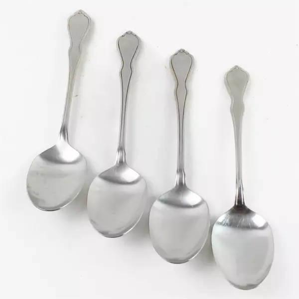 Set of 4 Oneida Trinity Stainless Steel Solid Serving Spoons 8.5"