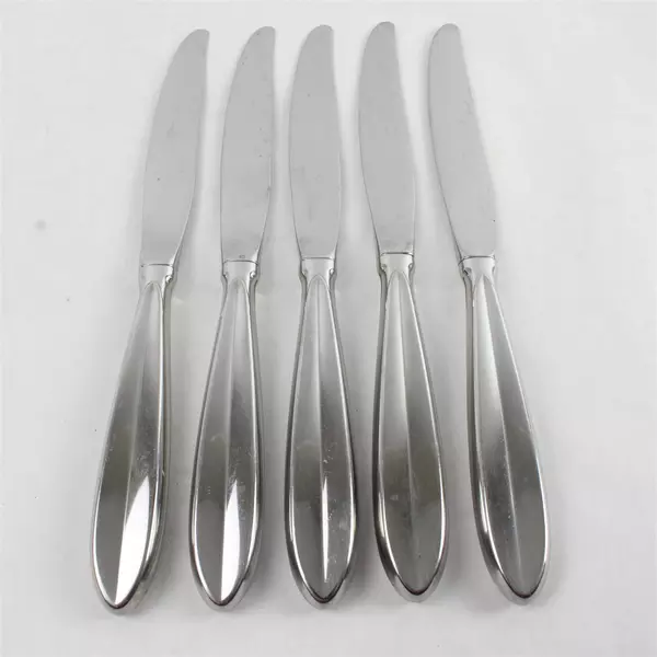 Set of 5 Oneida Alsace Stainless French Hollow Handle Knives 9.5" 