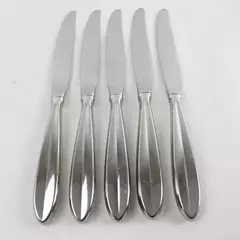 Set of 5 Oneida Alsace Stainless French Hollow Handle Knives 9.5" 