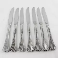 Set of 7 Oneida Spring Glen Stainless Hollow Handle Modern Dinner Knives 9"