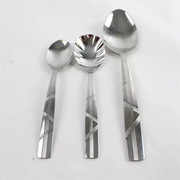 Lot of 3 Cuisinart Stainless Serving Spoons Sugar & Teaspoons 
