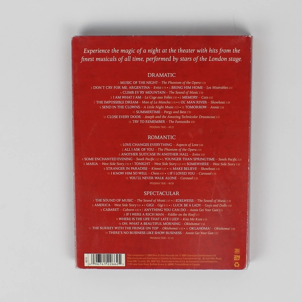 The Very Best Of Musicals 3 CD Cardboard Box Set Different Orchestras 