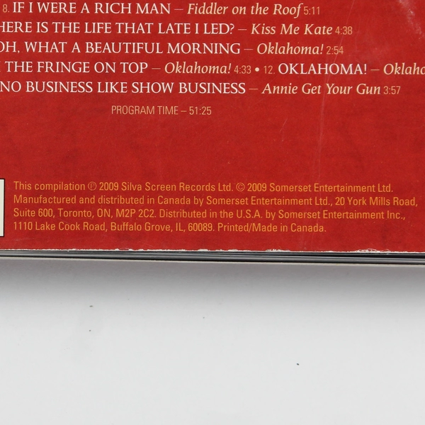 The Very Best Of Musicals 3 CD Cardboard Box Set Different Orchestras 