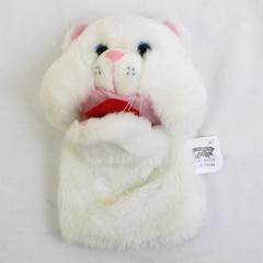 Vintage GAF White Cat Meowing Hand Puppet Meow Works