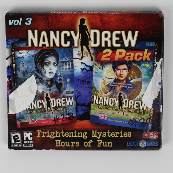 2-Pk DVD Rom Legacy Vol 3 Nancy Drew Ghost of Thornton Hall Shattered Medallion