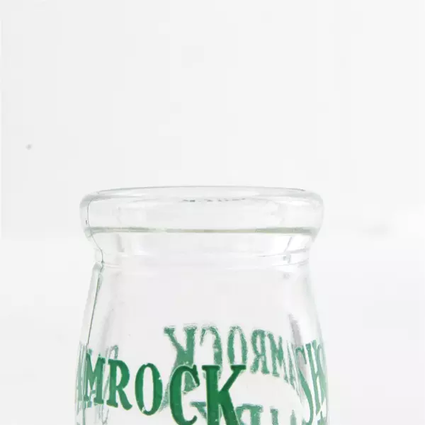 Vintage Glass Diner Creamer Bottle Shamrock Dairy