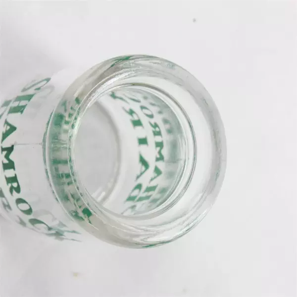 Vintage Glass Diner Creamer Bottle Shamrock Dairy
