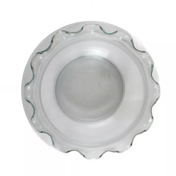 Vintage Indiana Glass Ruffled Edge Bowl Vase 5.5in