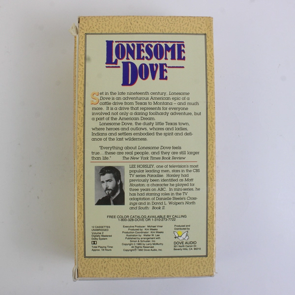 Larry McMurtry's Lonesome Dove Volume 2 12 Audio Cassettes Box Set Complete