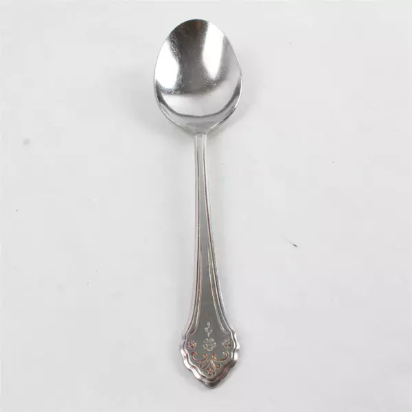Set of 2 Oneida Lakewood Stainless Oval Soup Spoons 6.75" 